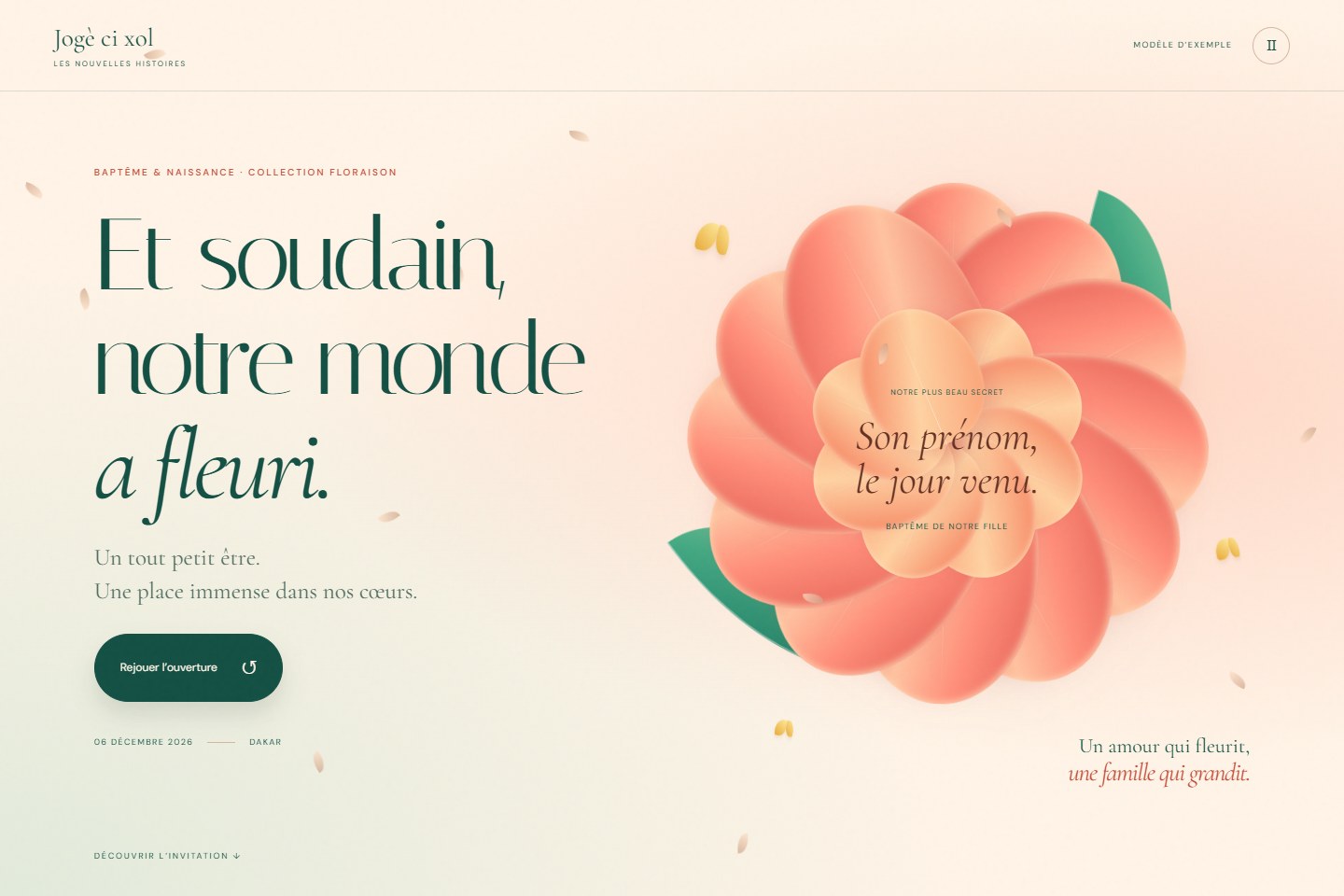 Floraison, invitation animée