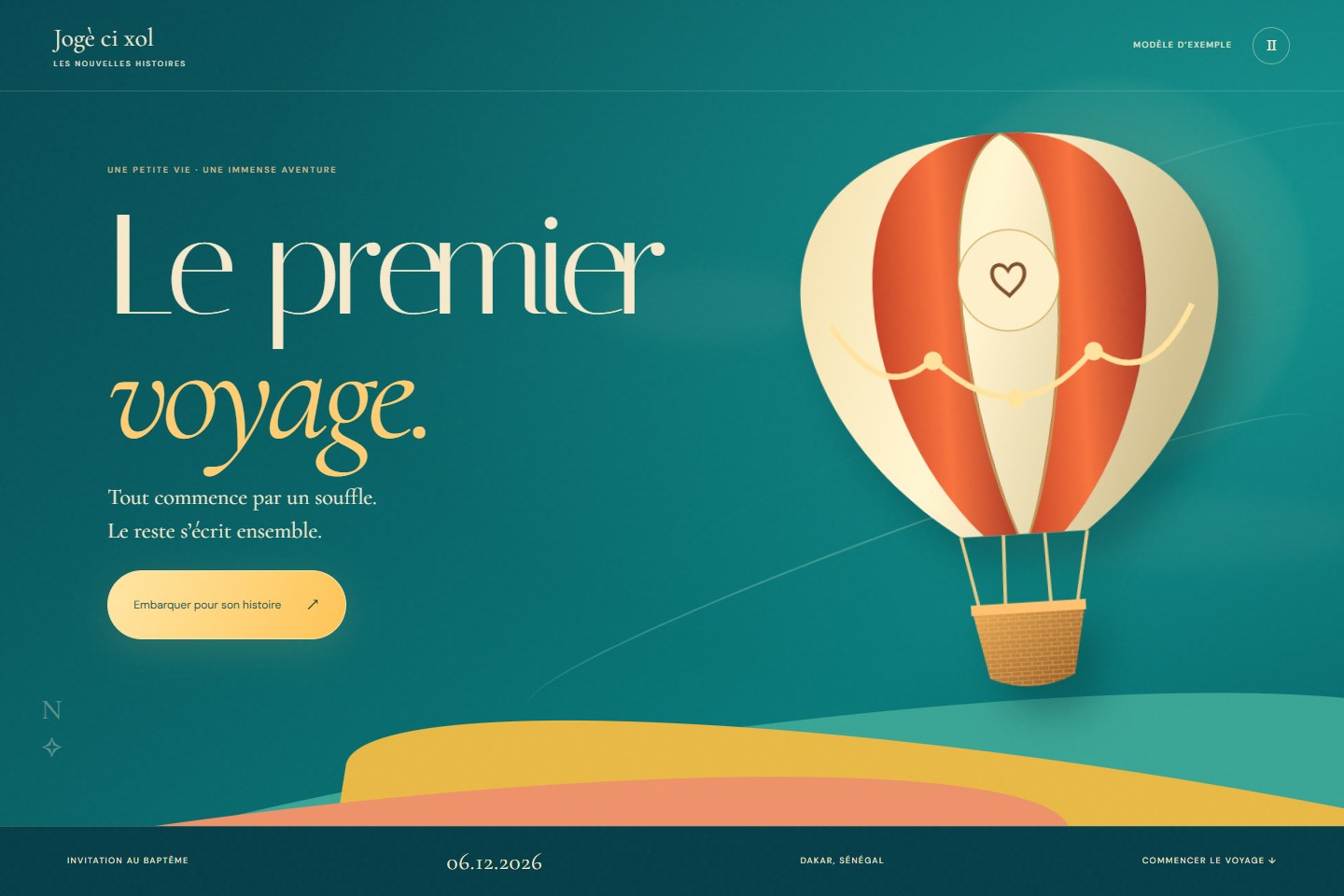 Le Premier Voyage, invitation animée